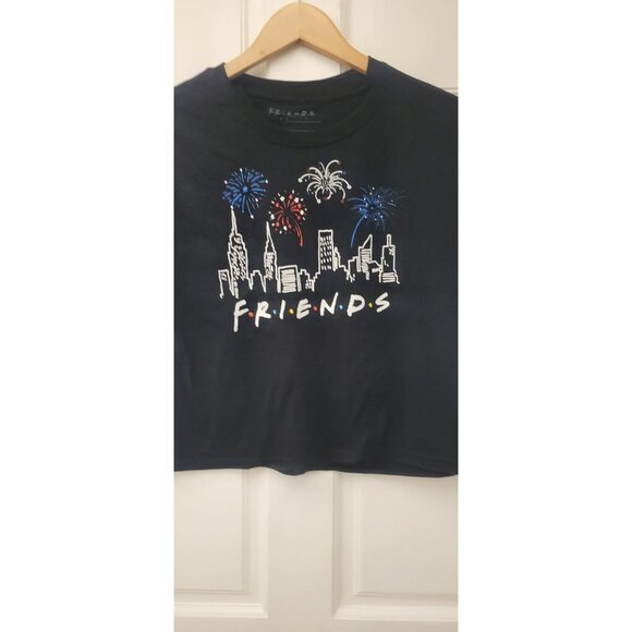 Friends TV Show Fireworks Graphic Crop Top Shirt - XL black - Picture 5 of 8